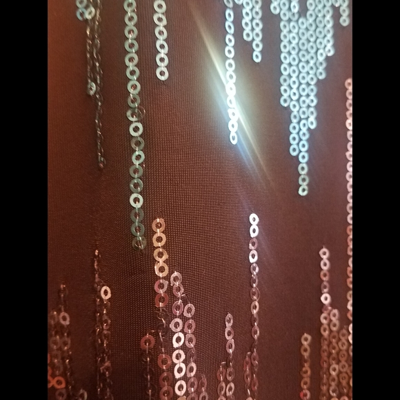 As U Wish teal & gunmetal sequin cocktail dress - Picture 4 of 8